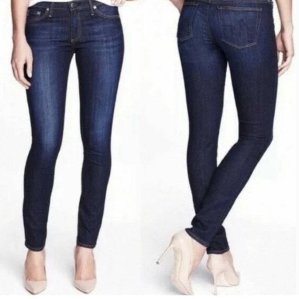 AG Adriano Goldschmied blue the Stilt Cigarette Leg denim jeans Sz 29